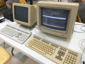 Two computer terminals