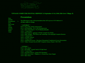 VCC-MW 2018 Presentations